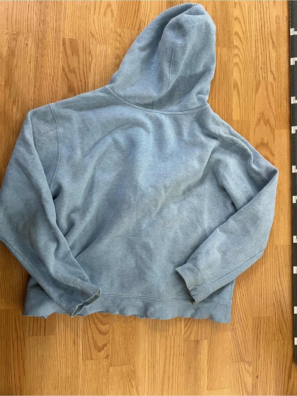 Light Blue Hooded Pullover Sweatshirt